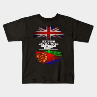 British Grown With Eritrean Roots - Gift for Eritrean With Roots From Eritrea Kids T-Shirt